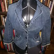 Express stretch denim riding romantic M jacket