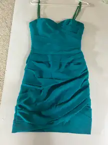 BCBG Maxazria blue jade strappless dress Sz: 0