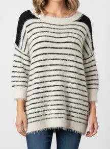 Knits fuzzy 3/4 Sleeve Pullover