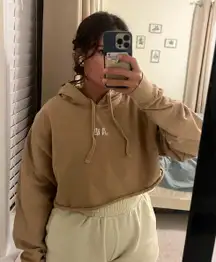 Alpha Phi Cropped Embroidered hoodie