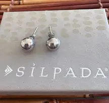 Silpada Sterling Shiny Silver Ball Earrings