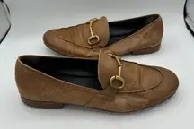 Mara Bini Brown Horsebit Loafers Women's 38.5 Made In Italy