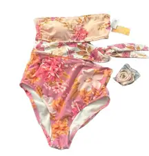 KONA SOL New NWT Strapless Cutout One Piece Swimsuit Size Medium 8-10