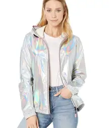 Hunter Metallic Silver Utility Jacket Size Small