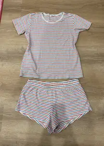 Lake Pajama Set Red&Blue Stripes M