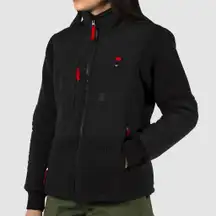 NWT  Subalpine Polartec Sherpa Black Fleece Zip Up Jacket