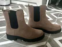 Faux-Suede Chelsea Boots
