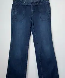 LOFT Blue‎ Curvy Flare Wide Leg Denim