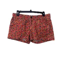 Floral corduroy shorts 