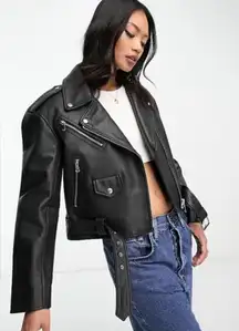 ZARA Biker Faux Leather Jacket