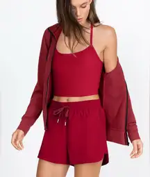 Johnny Was SET Calme Endurance Cross Back Cami and Athletic Shorts