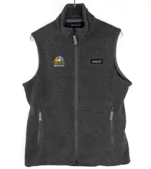 Patagonia  Grey Fleece Vest Sports Boston Logo