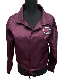 Champion Cropped Jacket‎ Women Size Large Dark Purple Y2K Style