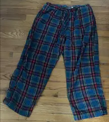L.L. Bean Women's Plaid Pajama Pants - Blue and Red