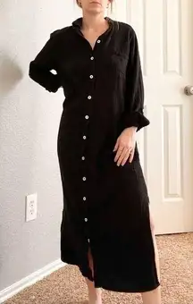 Mudpie Black Gauze Maxi Dress