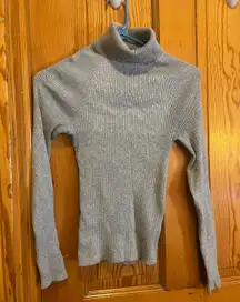 Gray Turtleneck Sweater