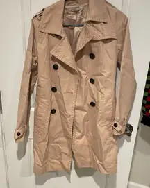 Gap Classic Tan Double-Breasted Trench Coat XS