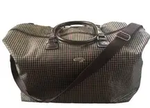 VTG  Plaid Weekender Bag Shoulder Strap  Leather Handles