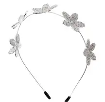 Natasha Couture Flowers Tiara, Silver