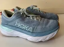 Hoka One One Bondi 7 Women's Blue  Running Shoes Walking Gym SZ 8