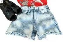 SO sz 25 distressed cutoff jeans shorts front & back pockets wide belt loops EUC