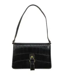 Y2K Nine West Vintage Black Alligator Mini Bag Faux Leather