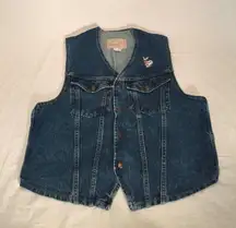 Vintage Energizer Bunny Denim Vest Sz Medium