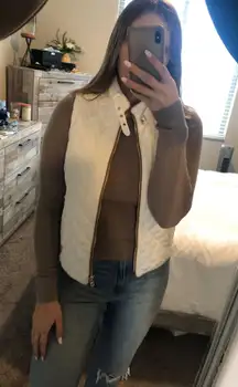 White Quilted Vest