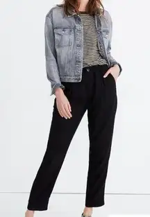 Madewell Black Drapey Track Trousers Women's Size Small Casual Office Stretchy