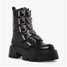 Steve Madden Madoy Special Edition Platform Boots crystals butterfly 6.5