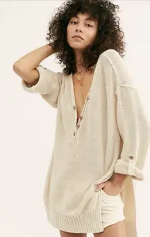 Free People We The Free Firefly Knit Tunic Sweater Camden Pullover