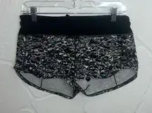 lululemon athletica Black and White Patterned Athletic Shorts