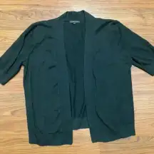 Jeanne Pierre Black 3/4 Sleeve cardigan, size Med