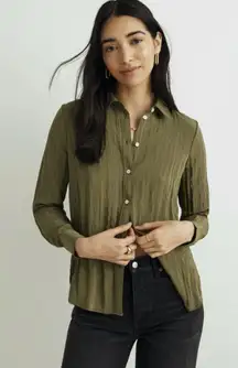 NWT Madewell Crinkle Button Down Shirt