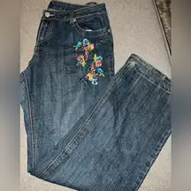 BACCINI embroidered vintage boot cut jeans size 14