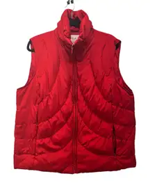Nine West Womens Down Puffer Vest Size XL Quilted Gorpcore Ski Insulated Outdoor
