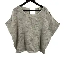 Eileen‎ Fisher Boatneck V Back Short Sleeve Lightweight Sweater XS