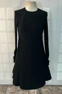 Lauren Ralph Lauren black long sleeve a-line business professional dress size 4