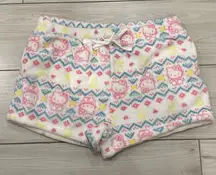 NWOT Sanrio Hello Kitty spring Easter themed fuzzy pajama shorts size large