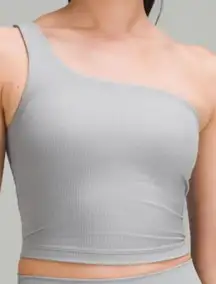 Lululemon Ribbed Asymmetrical Yoga Tank Top Rhino Grey