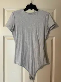 Abercrombie Cotton Bodysuit Short Sleeve Gray