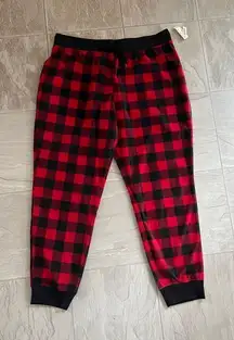 Aeropostale Red & Black Plaid Jogger Pajama Pants Woman’s Size XL NEW