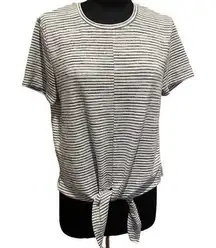 Calvin Klein women’s striped tie front shirt size S