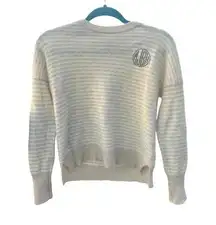 Vineyard Vines Ginny Striped Cashmere Crewneck Sweater w/ custom embroidery