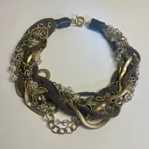 Banana Republic Y2K Vintage Multi-Strand  Statement Necklace Choker