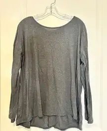 Lululemon gray long sleeve open back tee size Small