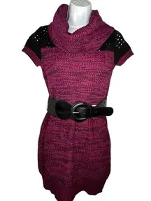 Bongo Acrylic Sweater Dress with Belt