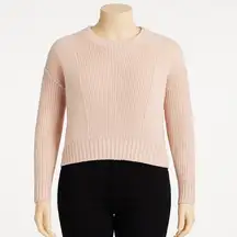 Rails Elsa‎ Sweater Cropped Crewneck Pullover Lightweight Blush Pink Casual XS