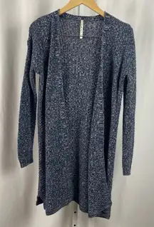 Leo & Nicole Small Chunky Knit Longline Cardigan Sweater Winter Cozy Slouchy