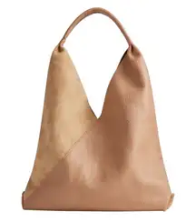 Anthropologie SHIRALEAH Two-Tone Tan VEGAN Leather Women's Bag